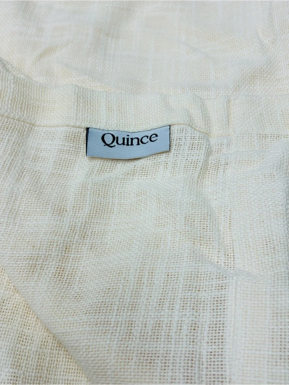 QUINCE Set Of 2 48x96 Cotton Sheer Curtains Ivory 0519